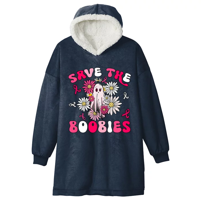 Save The Boobies Ghoul Ghost Halloween Hooded Wearable Blanket