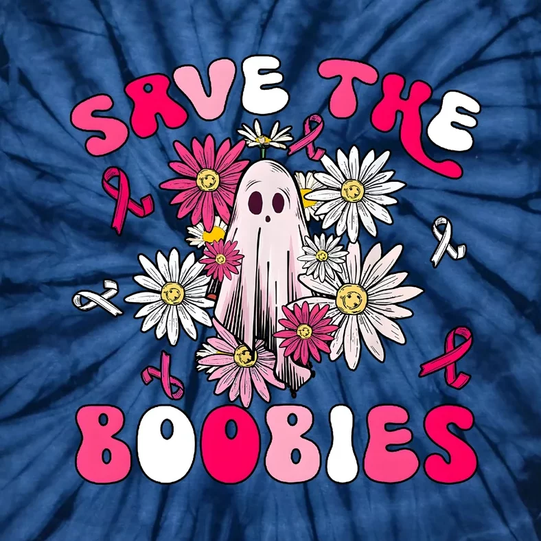 Save The Boobies Ghoul Ghost Halloween Tie-Dye T-Shirt