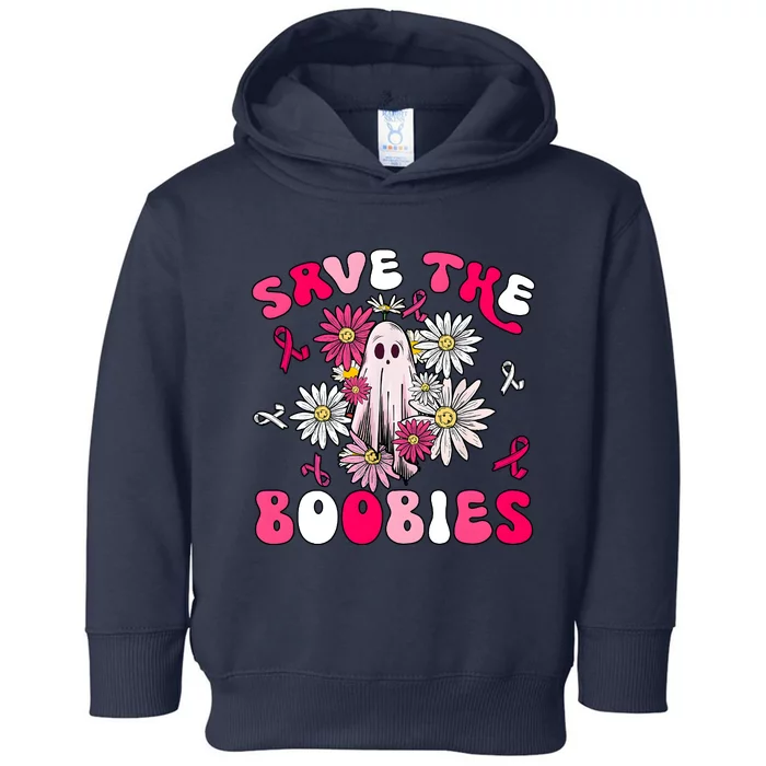 Save The Boobies Ghoul Ghost Halloween Toddler Hoodie