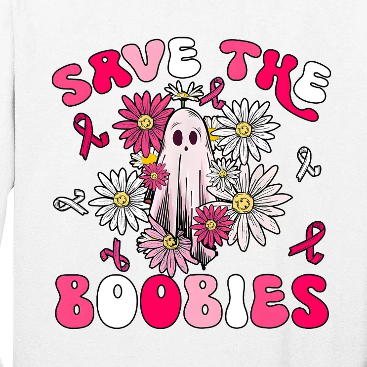 Save The Boobies Ghoul Ghost Halloween Long Sleeve Shirt