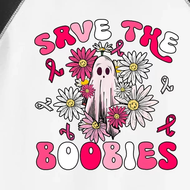 Save The Boobies Ghoul Ghost Halloween Toddler Fine Jersey T-Shirt