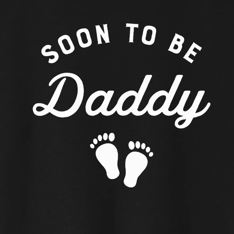 Soon To Be Daddy Funny Pregnancy Announcement Dad Women's Crop Top Tee