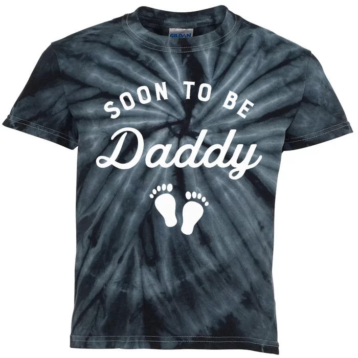 Soon To Be Daddy Funny Pregnancy Announcement Dad Kids Tie-Dye T-Shirt