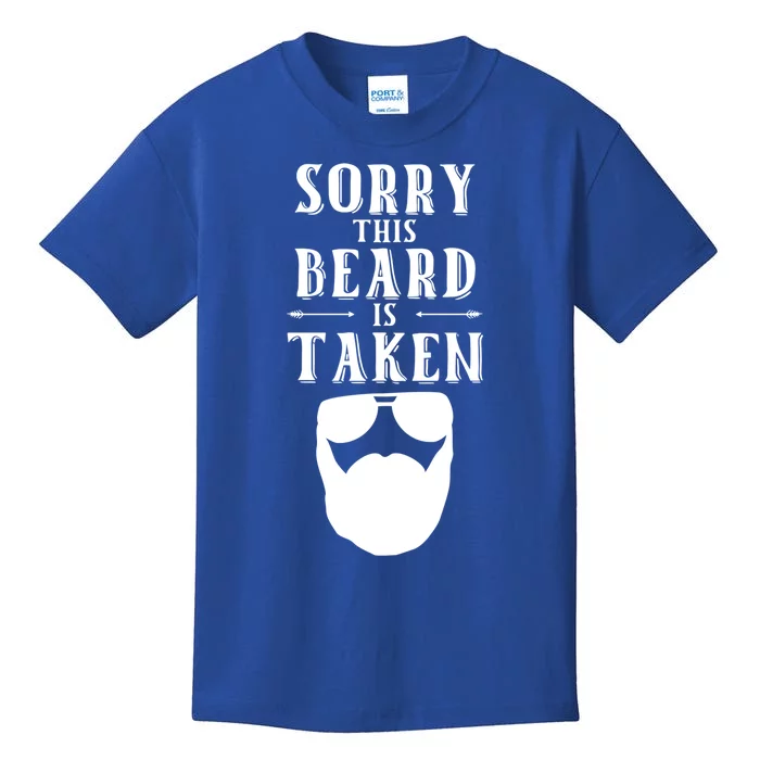 Sorry This Beard Is Taken Funny Gift Valentines Day Great Gift Kids T-Shirt