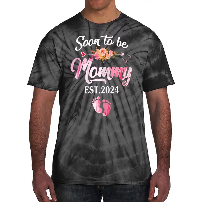 Soon To Be Mommy 2024 Mothers Day First Time Mom Pregnancy Tie-Dye T-Shirt