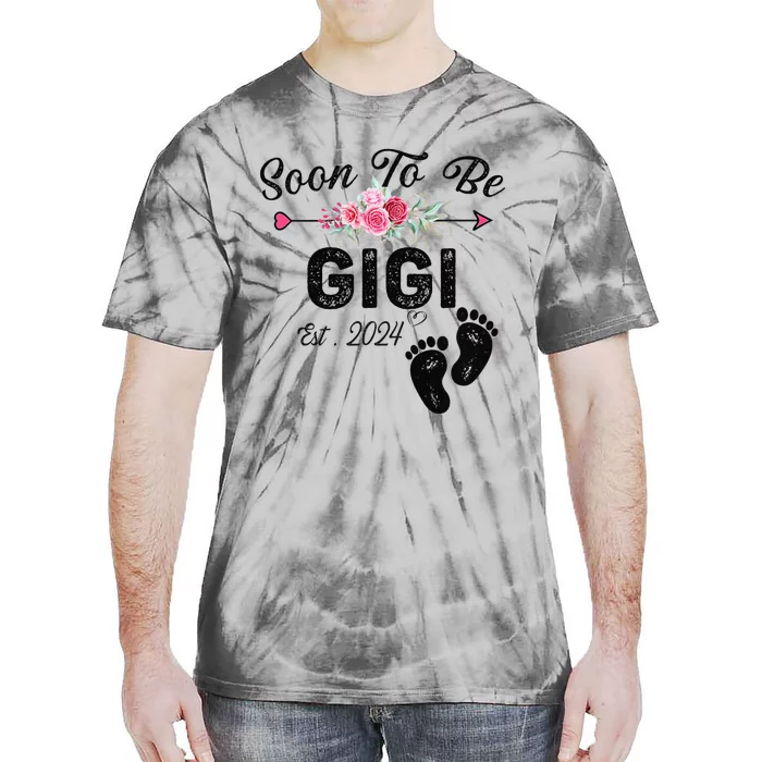 Soon To Be Gigi 2024 Mother's Day First Time Mom Pregnancy Tie-Dye T-Shirt