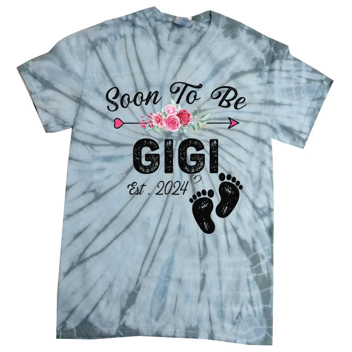 Soon To Be Gigi 2024 Mother's Day First Time Mom Pregnancy Tie-Dye T-Shirt