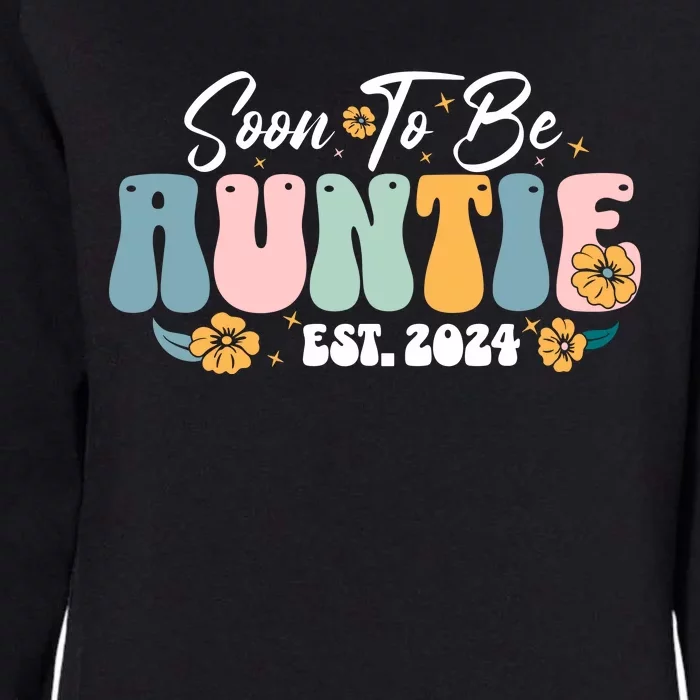 Soon To Be Auntie Est 2024 New Aunt Pregnancy Announcement Womens California Wash Sweatshirt