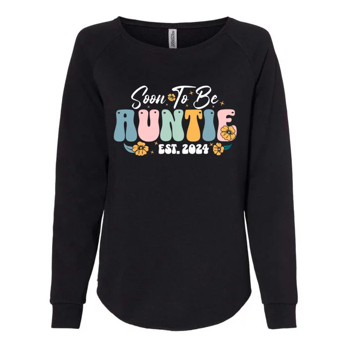 Soon To Be Auntie Est 2024 New Aunt Pregnancy Announcement Womens California Wash Sweatshirt