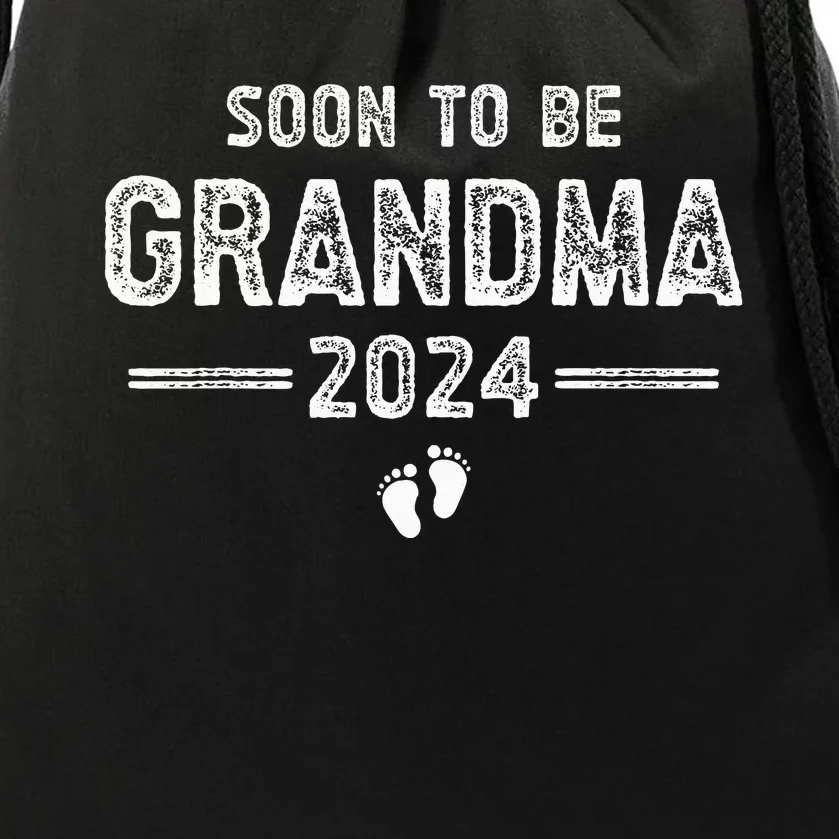 Soon to Be Grandma 2024 Promoted to Grandma Drawstring Bag