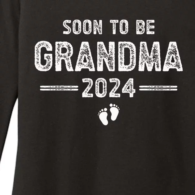 Soon to Be Grandma 2024 Promoted to Grandma Womens CVC Long Sleeve Shirt