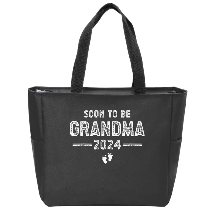 Soon to Be Grandma 2024 Promoted to Grandma Zip Tote Bag