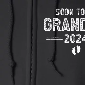 Soon to Be Grandma 2024 Promoted to Grandma Full Zip Hoodie