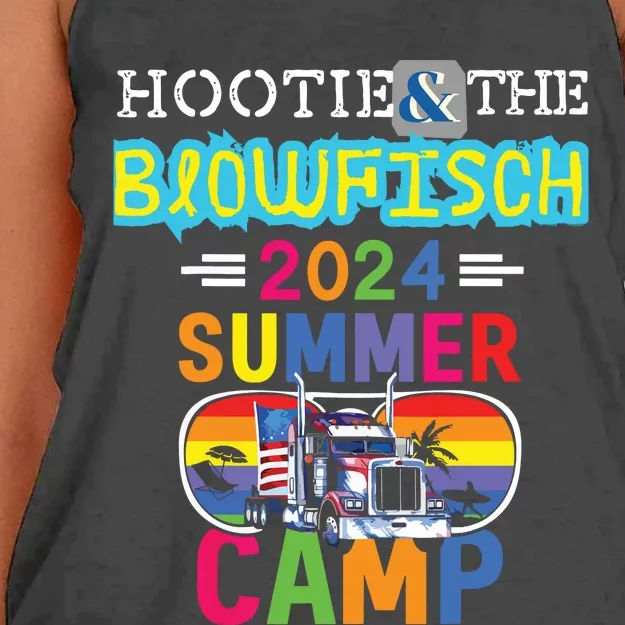 Small The Blowfish Summer Camp With Trucks Women's Knotted Racerback Tank