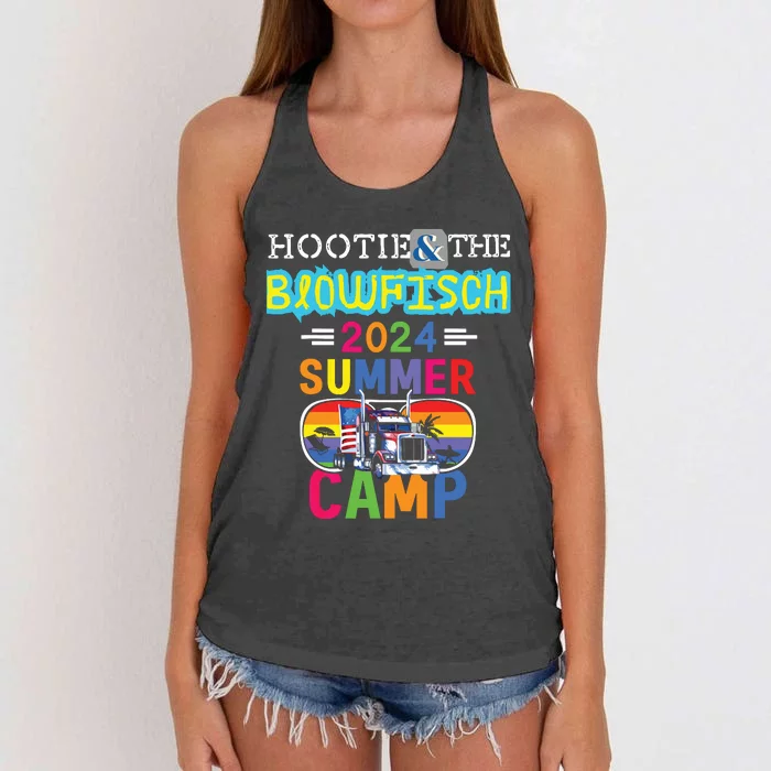 Small The Blowfish Summer Camp With Trucks Women's Knotted Racerback Tank