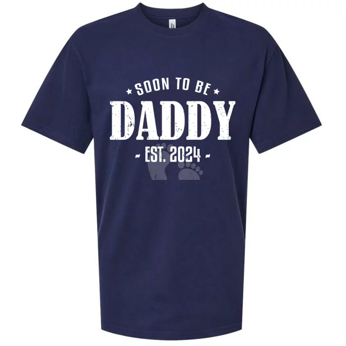 Soon To Be Daddy Est 2024 Vintage Dad To Be Fathers Day Great Gift Sueded Cloud Jersey T-Shirt