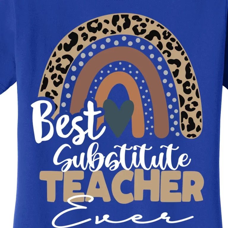 Substitute Teacher Boho Rainbow Teacher Appreciation Gift Women's T-Shirt