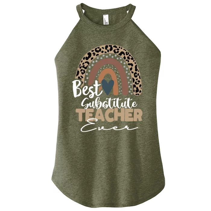 Substitute Teacher Boho Rainbow Teacher Appreciation Gift Women’s Perfect Tri Rocker Tank