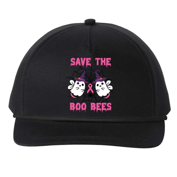 Save The Boo Bees Halloween Breast Cancer Research Awareness Great Gift Snapback Five-Panel Rope Hat