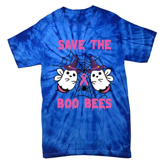 Save The Boo Bees Halloween Breast Cancer Research Awareness Great Gift Tie-Dye T-Shirt