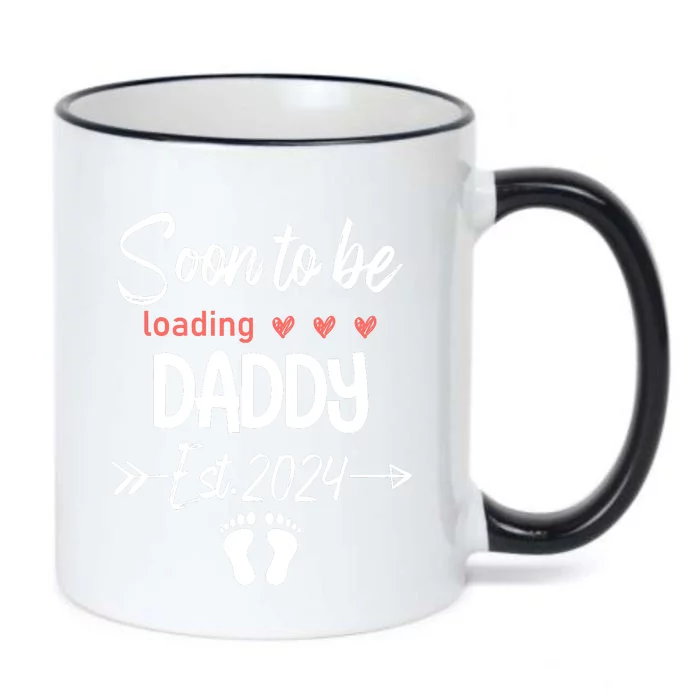 Soon To Be Daddy 2024 Loading Funny Pregnancy Announce Black Color Changing Mug