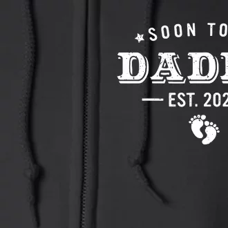 Soon To Be Dad Est 2024 Fathers Day First Time Dad Full Zip Hoodie