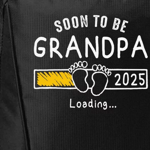 Soon To Be Grandpa 2025 Loading Promoted To Grandpa 2025 Gift City Backpack