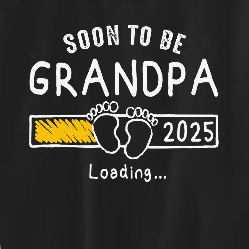 Soon To Be Grandpa 2025 Loading Promoted To Grandpa 2025 Gift Kids Sweatshirt