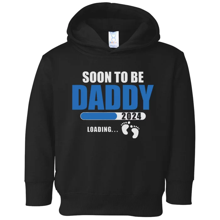 Soon To Be Daddy 2024 Est 2024 Fathers Day First Time Dad Toddler Hoodie