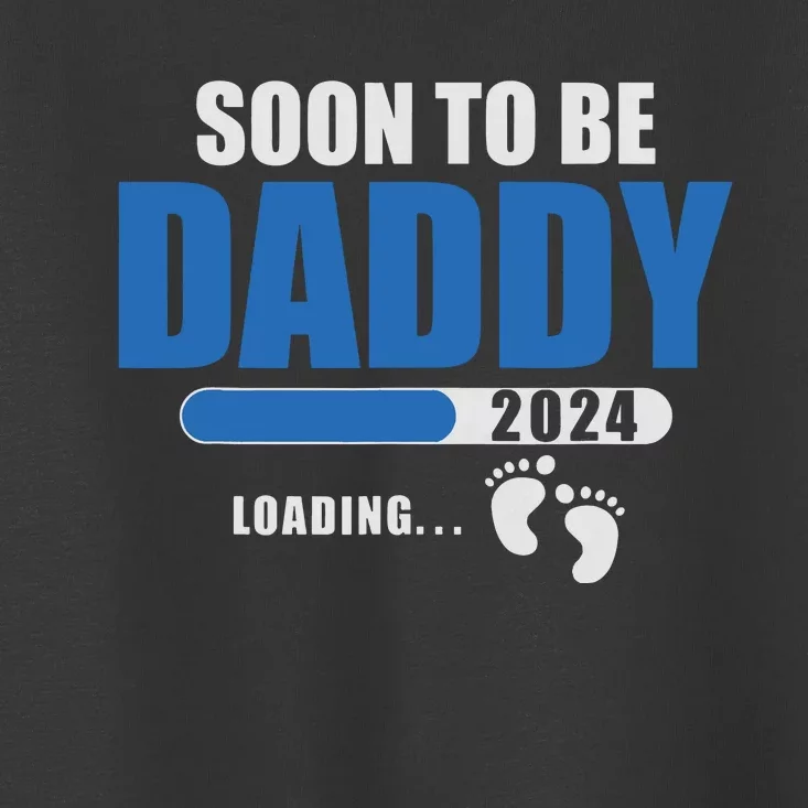 Soon To Be Daddy 2024 Est 2024 Fathers Day First Time Dad Toddler T-Shirt