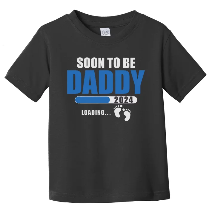 Soon To Be Daddy 2024 Est 2024 Fathers Day First Time Dad Toddler T-Shirt