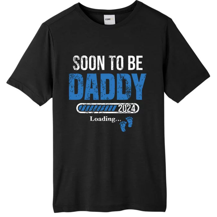 Soon To Be Daddy 2024 Est 2024 Fathers Day First Time Dad ChromaSoft Performance T-Shirt