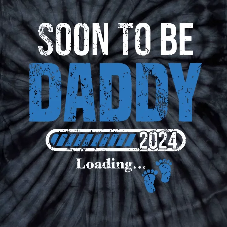 Soon To Be Daddy 2024 Est 2024 Fathers Day First Time Dad Tie-Dye T-Shirt