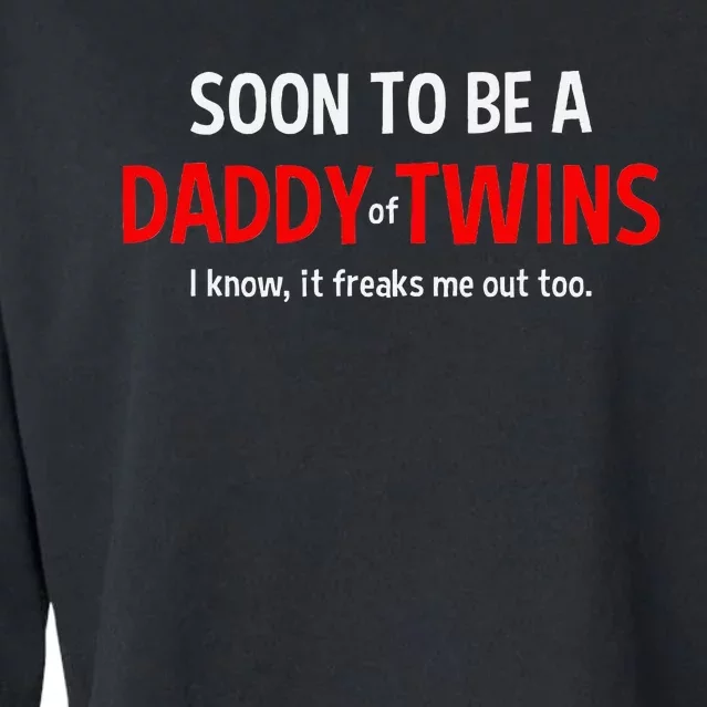 Soon To Be A Daddy Of Twins Expecting Father Cropped Pullover Crew