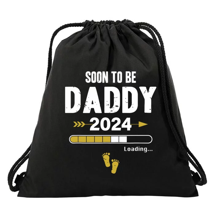 Soon To Be Daddy 2024 Loading Father Pregnancy Birth Baby Drawstring Bag