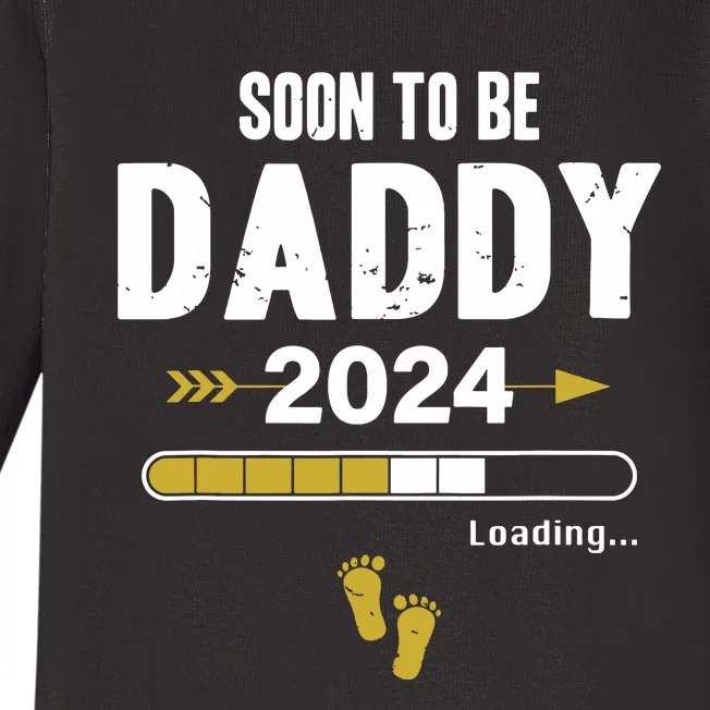 Soon To Be Daddy 2024 Loading Father Pregnancy Birth Baby Baby Long Sleeve Bodysuit