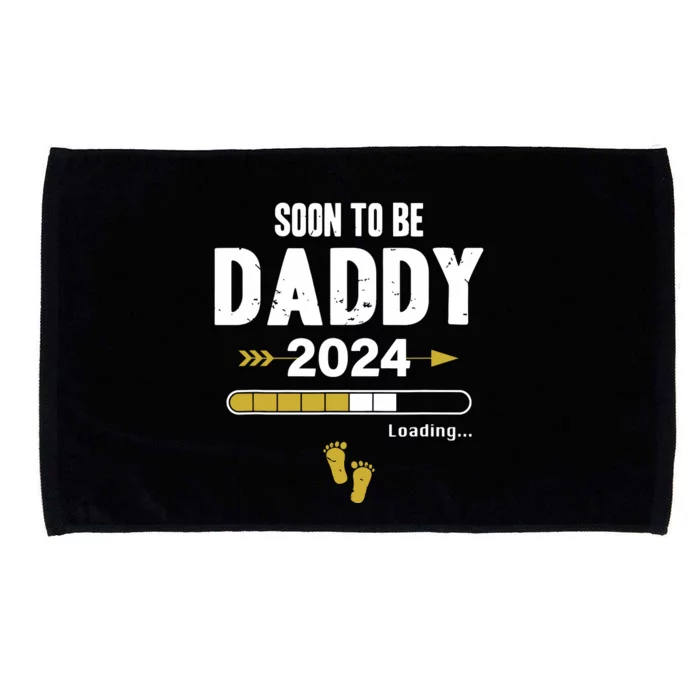 Soon To Be Daddy 2024 Loading Father Pregnancy Birth Baby Microfiber Hand Towel