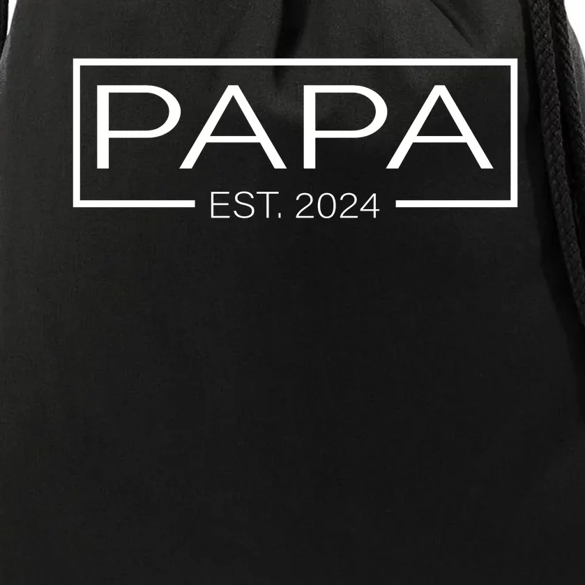 Soon To Be Papa 2024 Fatherhood Celebration Drawstring Bag