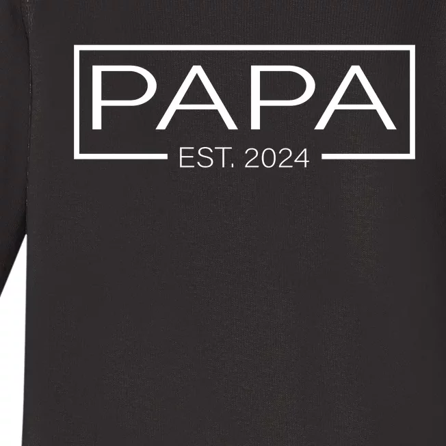 Soon To Be Papa 2024 Fatherhood Celebration Baby Long Sleeve Bodysuit