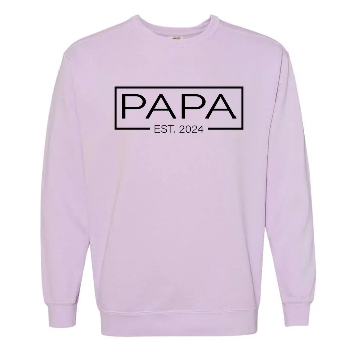 Soon To Be Papa 2024 Fatherhood Celebration Garment-Dyed Sweatshirt