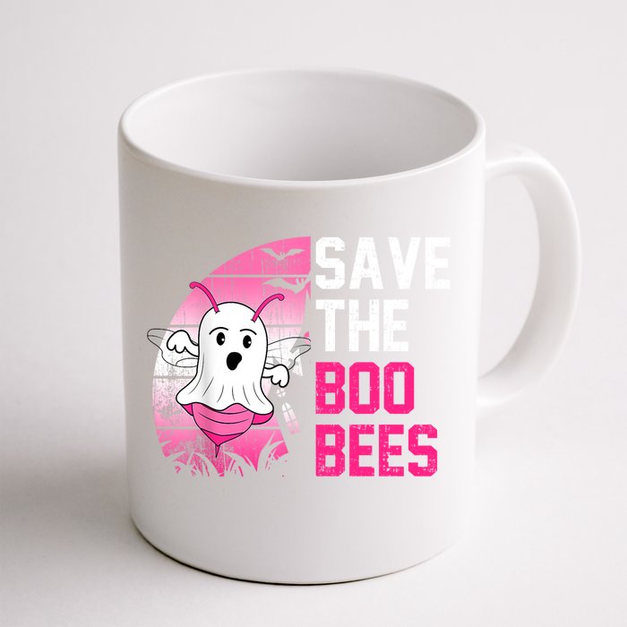 Save The Boobees Boo Bees Breast Cancer Halloween Cool Gift Front & Back Coffee Mug