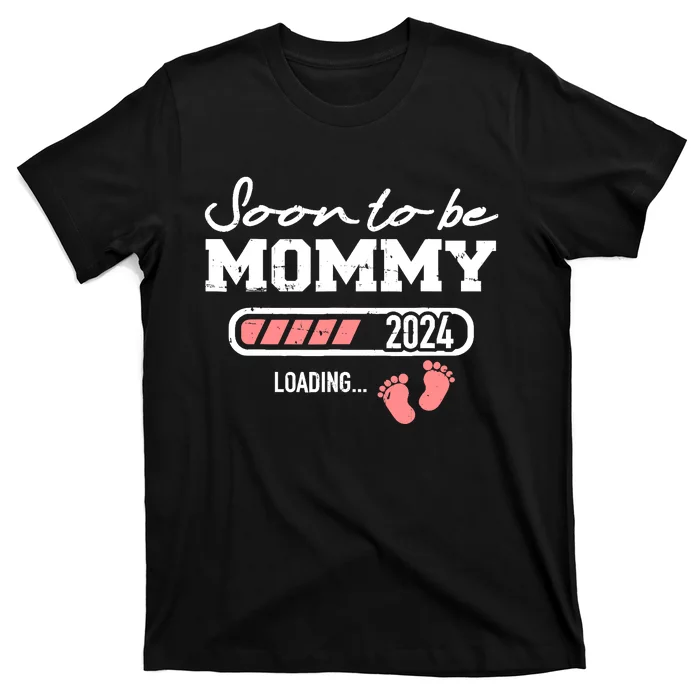 Soon To Be Mommy 2024 Loading Bar T-Shirt