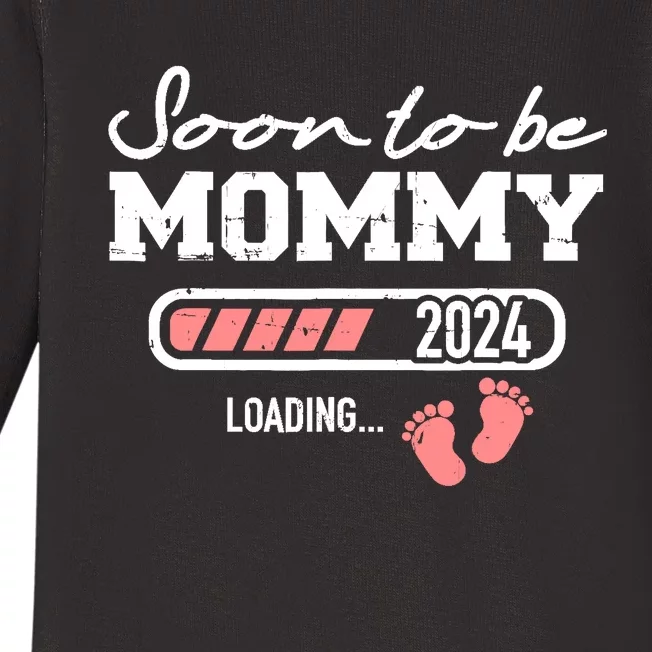 Soon To Be Mommy 2024 Loading Bar Baby Long Sleeve Bodysuit