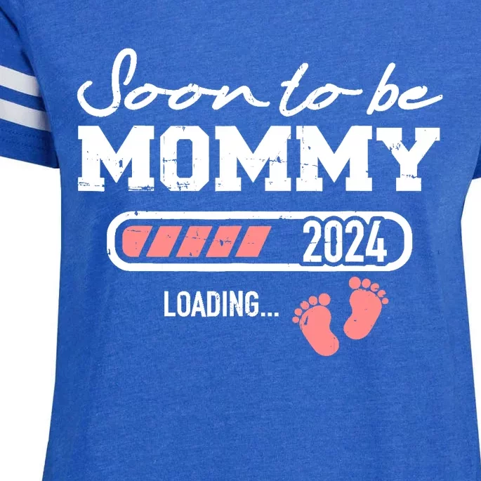 Soon To Be Mommy 2024 Loading Bar Enza Ladies Jersey Football T-Shirt