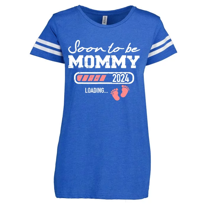 Soon To Be Mommy 2024 Loading Bar Enza Ladies Jersey Football T-Shirt