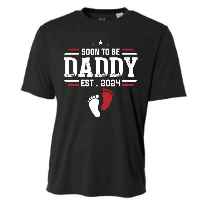 Soon To Be Daddy 2024 New Dad 2024 First Time Dad Cooling Performance Crew T-Shirt