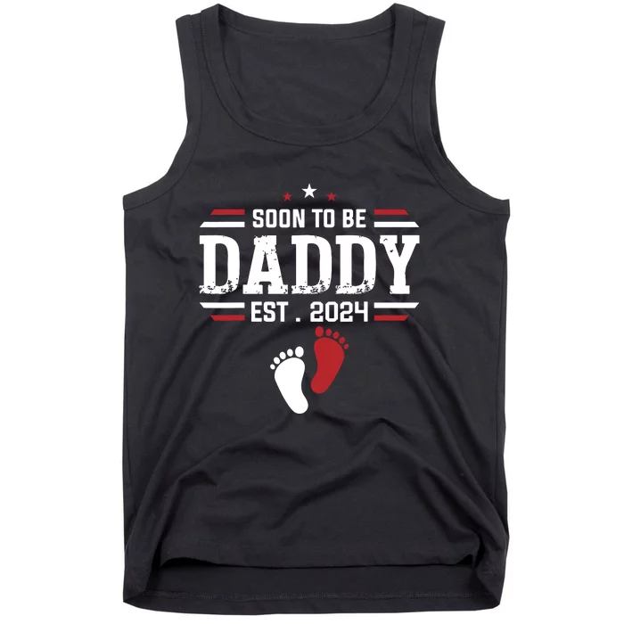 Soon To Be Daddy 2024 New Dad 2024 First Time Dad Tank Top