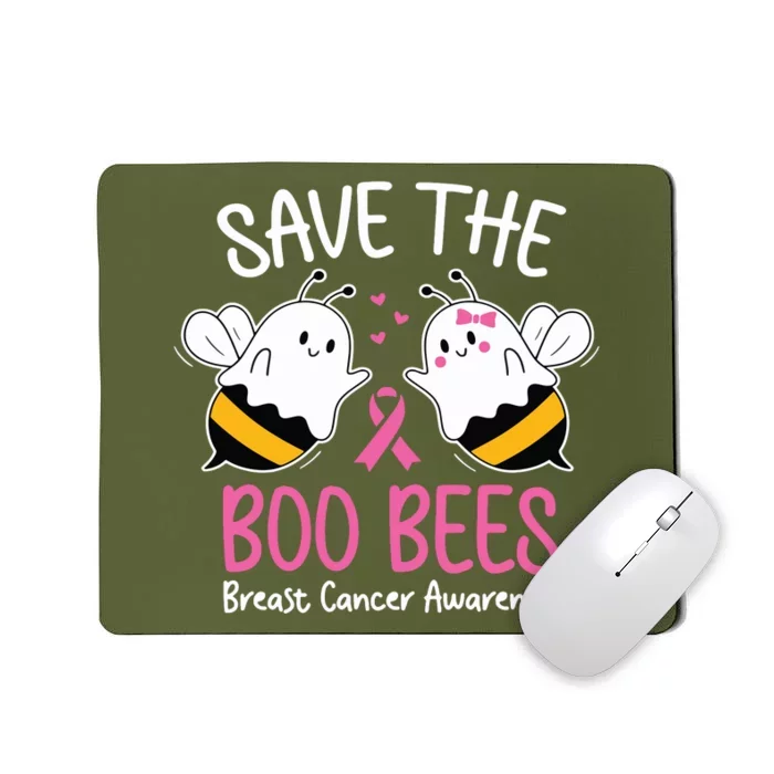 Save The Boobees Boo Bees Breast Cancer Halloween Women Mousepad