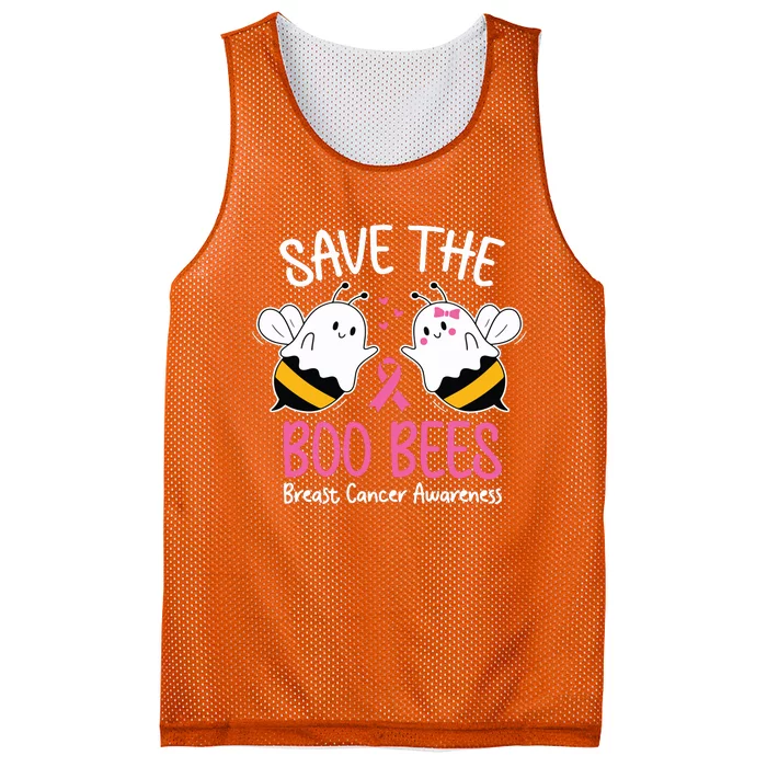 Save The Boobees Boo Bees Breast Cancer Halloween Women Mesh Reversible Basketball Jersey Tank