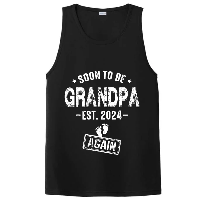 Soon To Be Grandpa Again Promoted To Grandpa Again 2024 Performance Tank